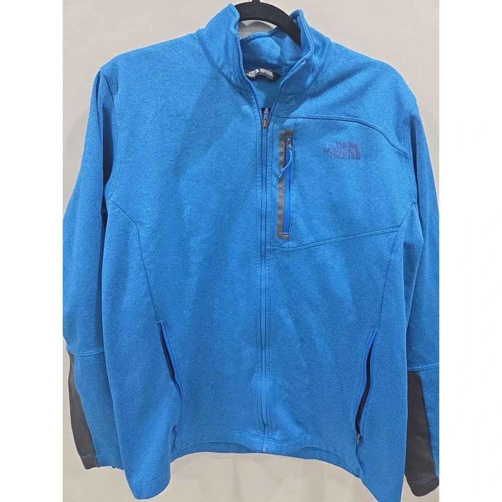 The North Face Mens Blue Full Zip Up Sweatshirt Size Large GREAT!